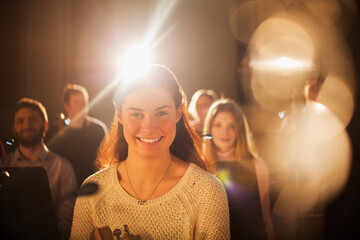 Portrait of smiling musician
