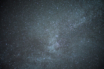 Obraz premium Astrological night sky with stars and constellations. The Milky Way and the accumulation of space debris in the galaxy.