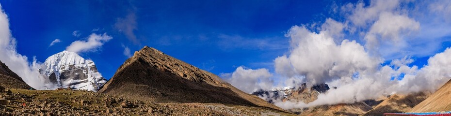 Panoramic view of Mt. Kailash, Tibet