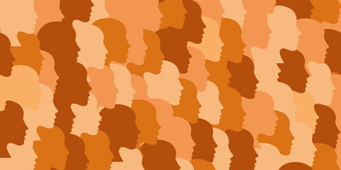 National diverse or race diverse concept. People crowd