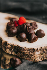 frambuesa con chocolate