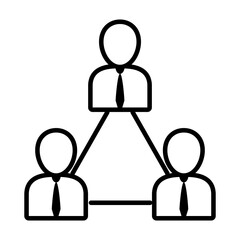 Equilateral Triangle Of Businessmen, line style