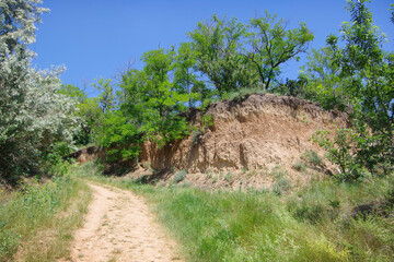 Hills on the Black Sea coast in Odessa region.