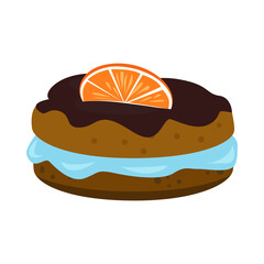 Double biscuit with blue jelly