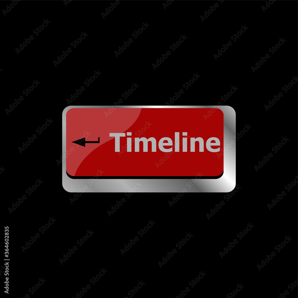 Poster timeline concept button on computer keyboard keys