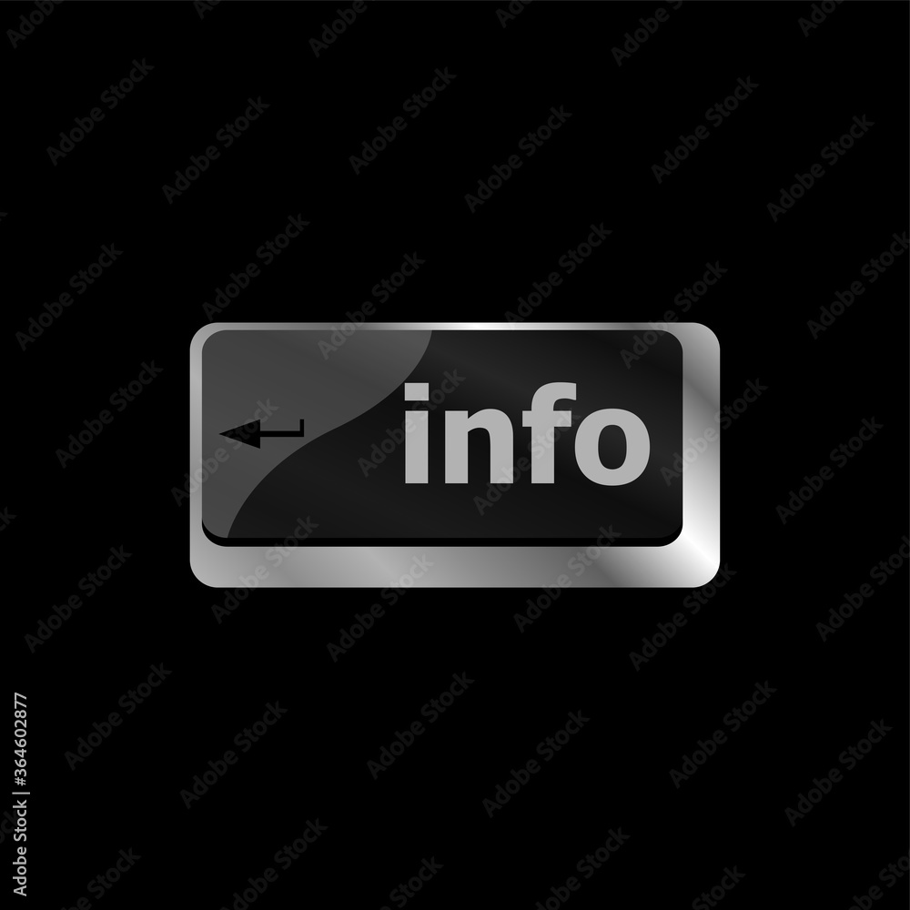 Poster info text on a button keyboard, business concept