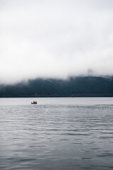 boat on the lake wallpaper background