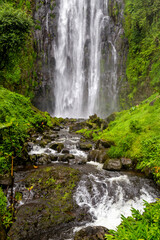 Fototapeta na wymiar Natural waterfall in Moshi in Tanzania