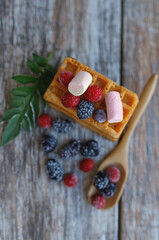 christmas cookies and berries