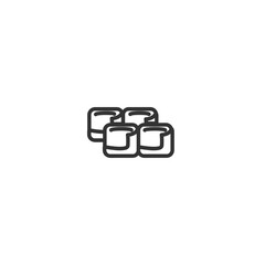 sushi isolated line icon for web and mobile