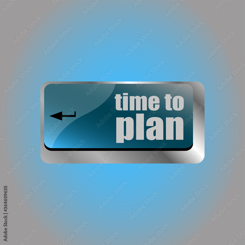 Fototapete future time to plan concept with key on computer keyboard