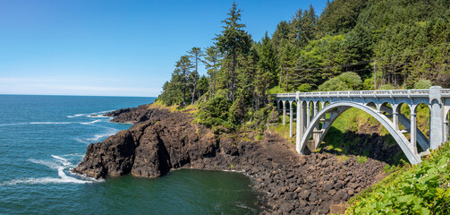 Ben Jones Bridge - Otter Crest Loop.  Oregon coast. © Chad