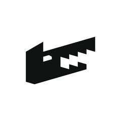 Abstract, tribal illustration of wolf head