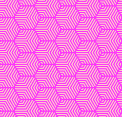 Multi hexagonal line seamless repeat pattern background