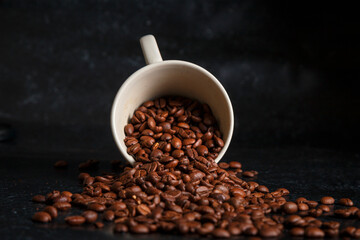 cup of coffee, spilled cup of coffee