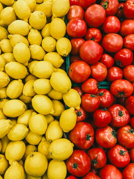 Tomato And Lemon, Fruits That Split Screen