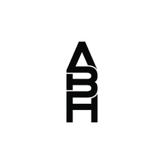 abh letter original monogram logo design