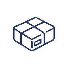 Roped parcel thin line icon. Post office, box, package isolated outline sign. Delivery service and storage concept. Vector illustration symbol element for web design and apps
