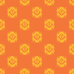 Orange background pattern. Seamless pattern. Decorative background for fabric, tile, interior design or wallpaper. Vector background image