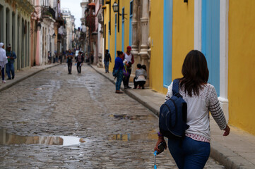 Daily life in La Vieja Habana, Cuba.