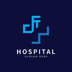 Health logo with initial letter K M, M K, K M logo designs concept. Medical health-care logo designs template.