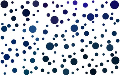 DARK BLUE vector  pattern with spheres. Illustration with set of shining colorful abstract circles. Pattern for ads, leaflets.