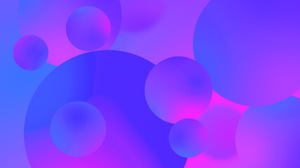 Abstract purple balls geometric gradient color background.For graphic design. 3d render illustration.