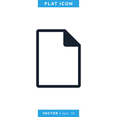 Paper Icon Vector Logo Design Template. Document Icon