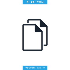 Paper Icon Vector Logo Design Template. Document Icon