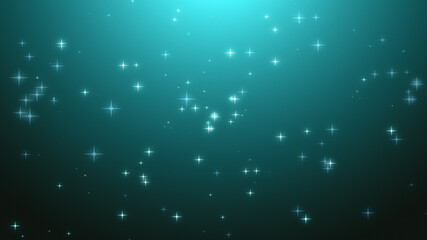 Christmas green mint starry background.