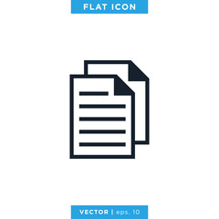 Paper Icon Vector Logo Design Template. Document Icon