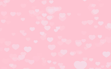 Valentine day pink hearts on pink background...