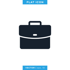 Briefcase Icon Vector Design Template