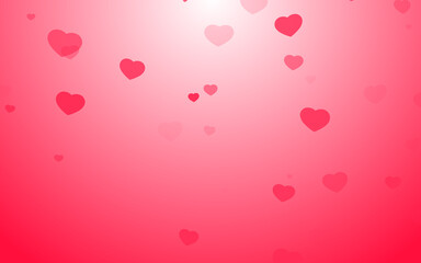 Valentine day pink hearts on pink background.