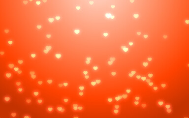 Obraz na płótnie Canvas Valentine day white hearts on living coral background.