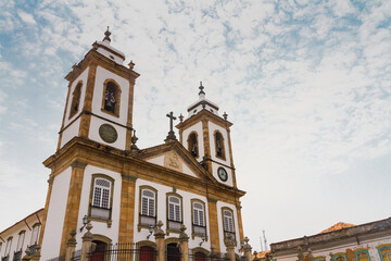 Fototapeta na wymiar Baroque church in São João del-Rei