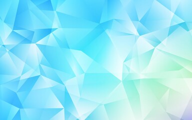 Fototapeta na wymiar Light Blue, Green vector low poly background. Glitter abstract illustration with an elegant triangles. Pattern for a brand book's backdrop.