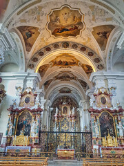 Fototapeta na wymiar Old Church Of Colmar in Alsace. France, Europe