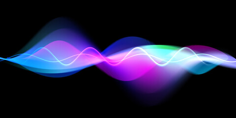 Colorful gradient motion wave abstract background.