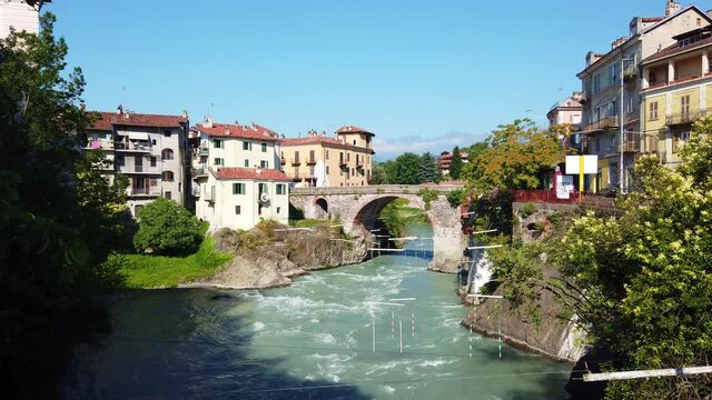 The Old Bridge (Ponte Vecchio), Ivrea, Turin, Piedmont, Italy