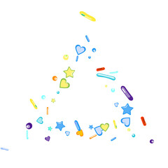 Sprinkles grainy. Cupcake donuts background.