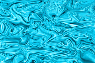 Blue liquid texture, marble texture, fluid art.
