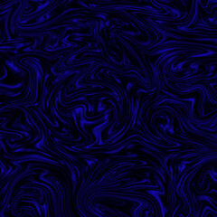 Dark blue fluid art, marble effect.