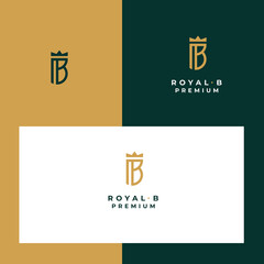 Royal-B logo, luxury logo, king icon,b letter logo, 