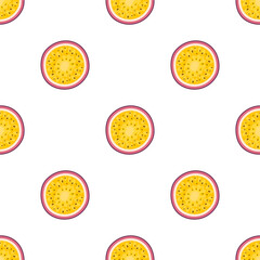 Passion Fruit. Seamless Vector Patterns