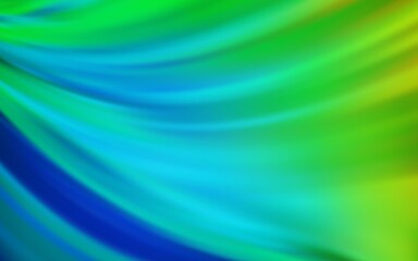 Obraz premium Light Blue, Green vector glossy abstract layout. A completely new colored illustration in blur style. Elegant background for a brand book.