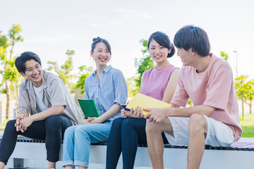 大学生のポートレート