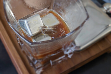 Handcraft iced lime coffee drink