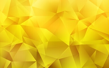 Light Yellow vector polygonal background. Creative geometric illustration in Origami style with gradient. New template for your brand book.
