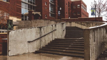Fototapeta na wymiar Stairs at a college campus